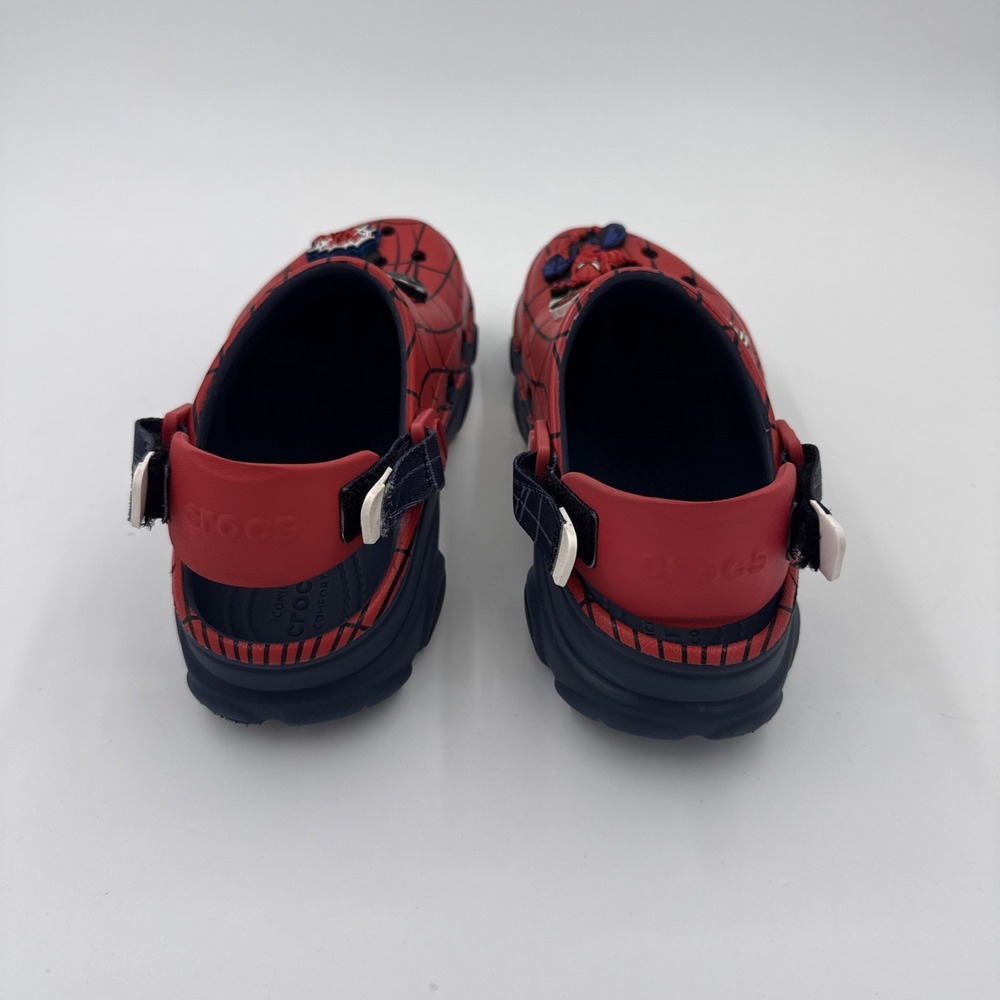 Crocs Marvel Spider-Man All-Terrain Clogs Unisex Big Kids Size J4 Adjustable - Picture 4 of 6